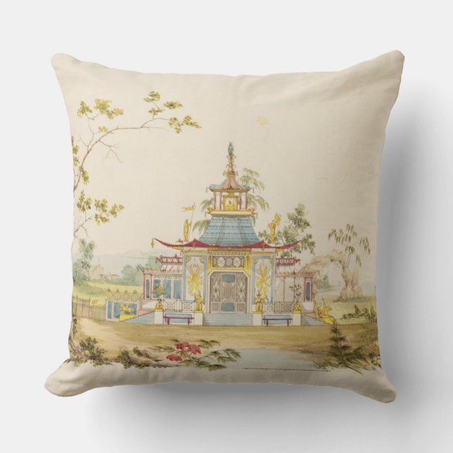 Ritning till kinesisk tempel, c.1810 (penna & bläc kudde (Framsida)