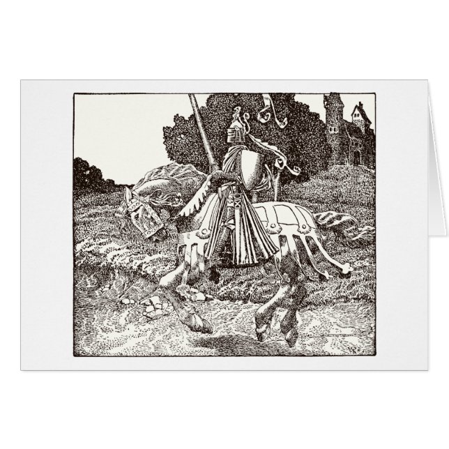Ritt för kung Arthurs Hälsningskort (Framsidan Horizontal)
