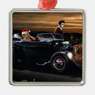 Ritt för Marilyn och Elvis julglädje Julgransprydnad Metall