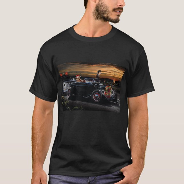 Ritt för Marilyn och Elvis julglädje T-shirt (Framsida)