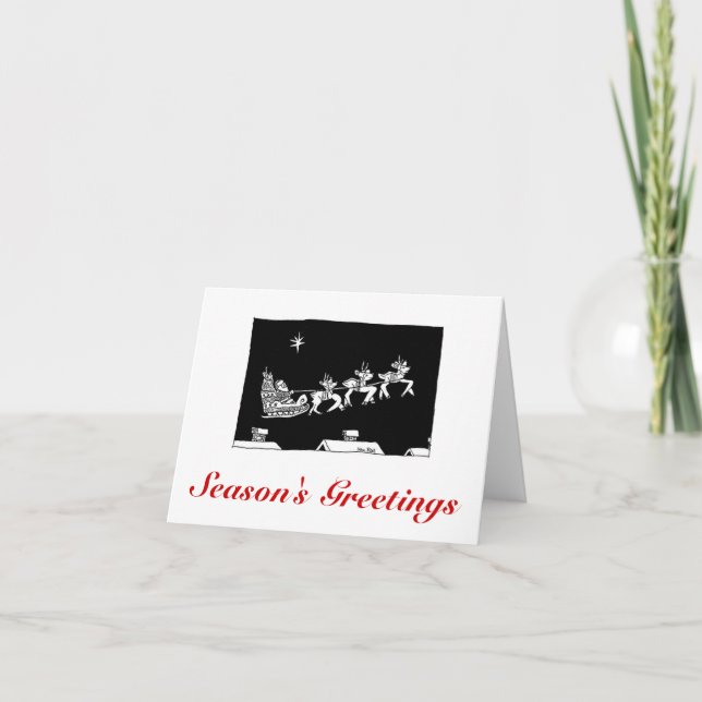 Ritt för Sleigh för ASC-kortjul Helgkort (Framsida)