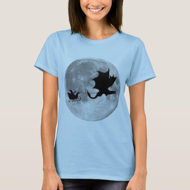 Ritt för Sleigh för jultomtendrakeryttare Tröja (Framsida)