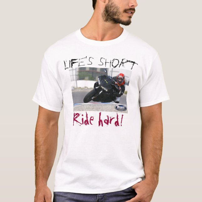 Ritt hårt - skräddarsy tee shirt (Framsida)