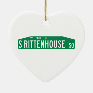 Rittenhouse kvadrerar, Philadelphia, PA-gata Julgransprydnad Keramik