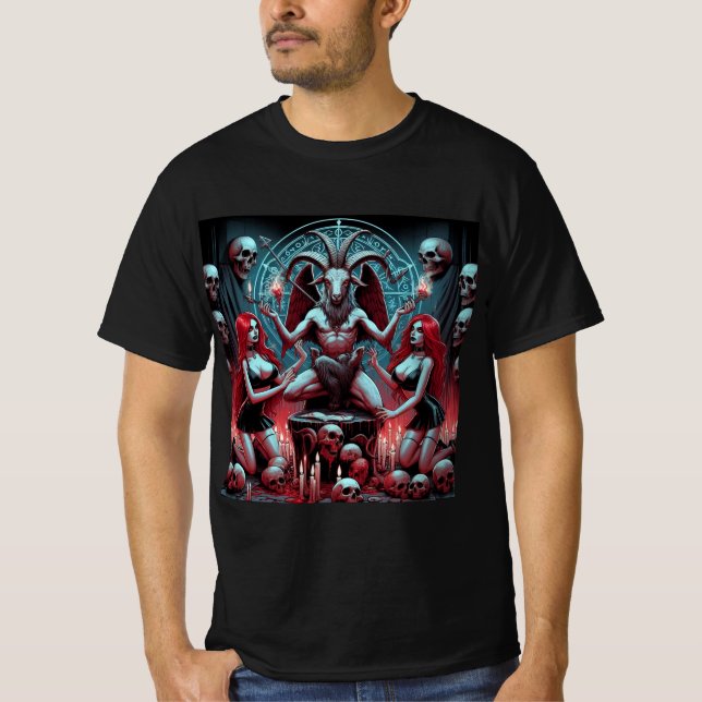 Ritual de la Oscuridad: Baphomet en el Altar T Shirt (Framsida)