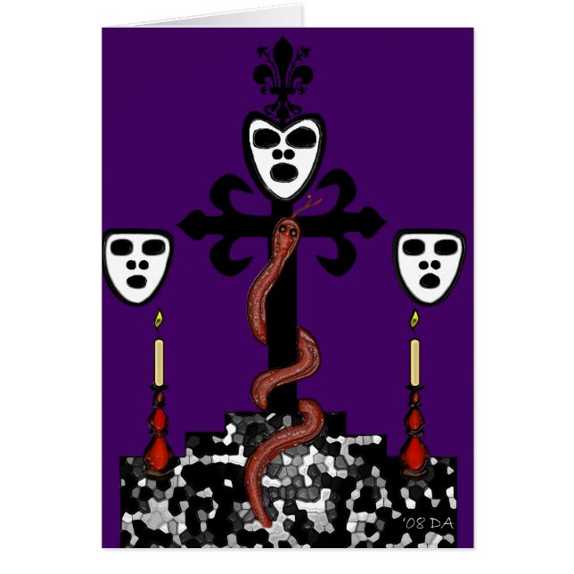 Ritual Symbol för Baron Samedis Hälsningskort (Framsidan)