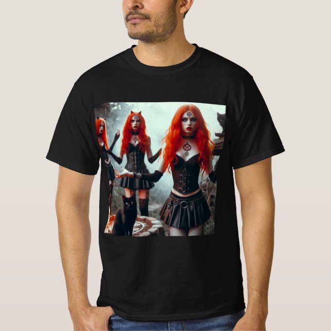 Rituales Oscuros: Misterio y Magia Femenina T Shirt (Framsida)