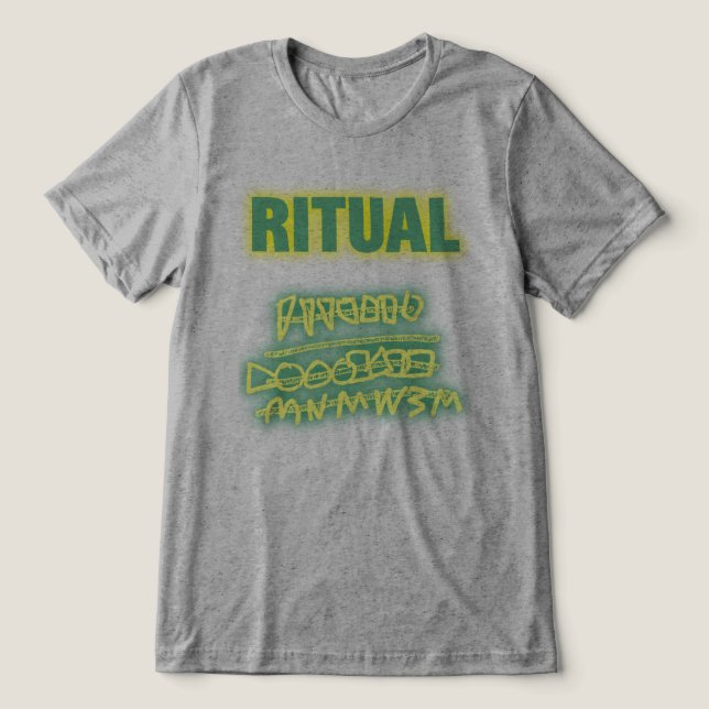 Ritualmässig graffiti-glöd t shirt (Design Framsida)