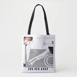 Ritz 1920 Stil Art Deco Design Black & White Tygkasse