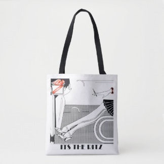 Ritz 1920 Stil Art Deco Design Black & White Tygkasse