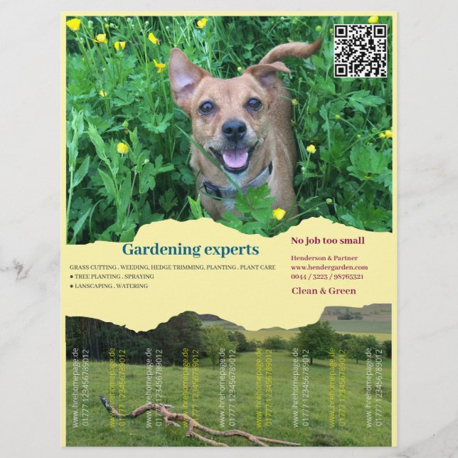 Riv av Flyer fyrkantiga bilder Trädgårdsskötsel (Framsidan)