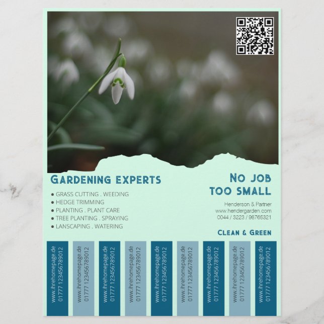 Riv av Flyer fyrkantiga bilder Trädgårdsskötsel (Framsidan)