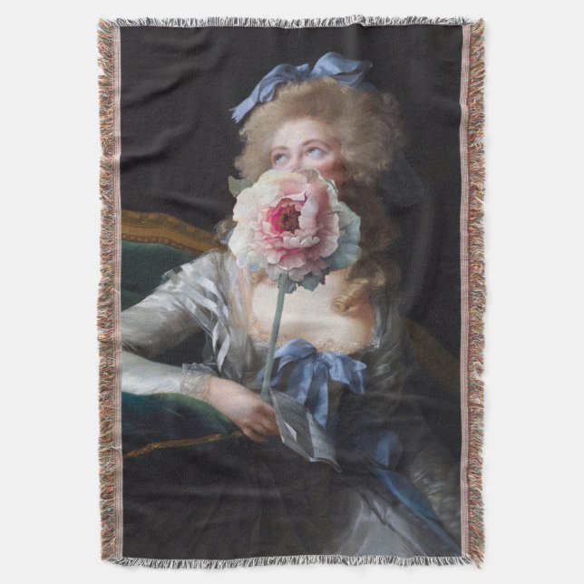 Riv med Rosa Peony Filt (Framsidan Vertikal)