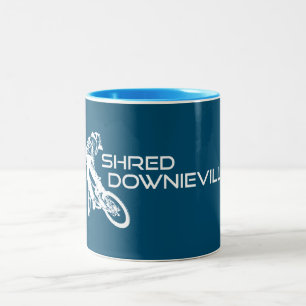 Riv ner Downieville California Mountainbike Två-Tonad Mugg