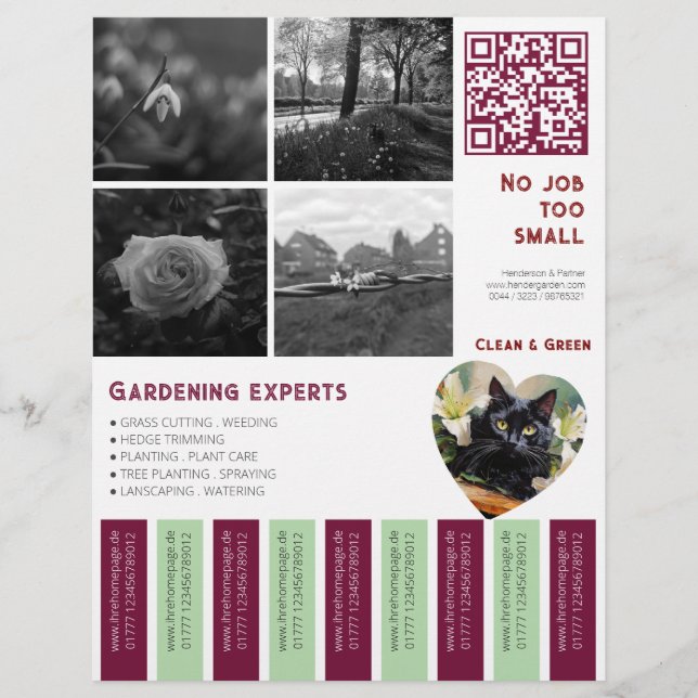 Riv ut folder fyrkantiga bilder tropisk Trädgårdss Reklamblad (Framsidan)