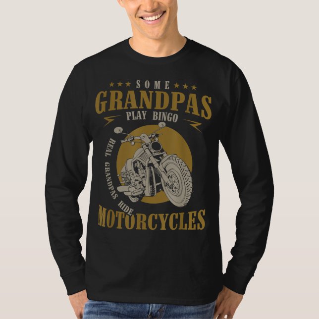 Riva farfar Ride MotorCycles Funny Grandpa Gift T Shirt (Framsida)