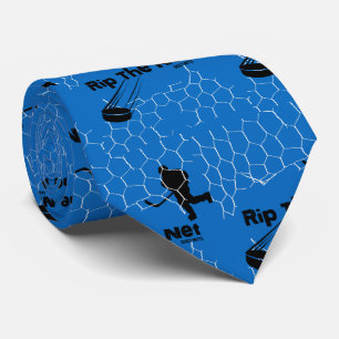 Riva sönder den netto hockeyspelaren på blått slips
