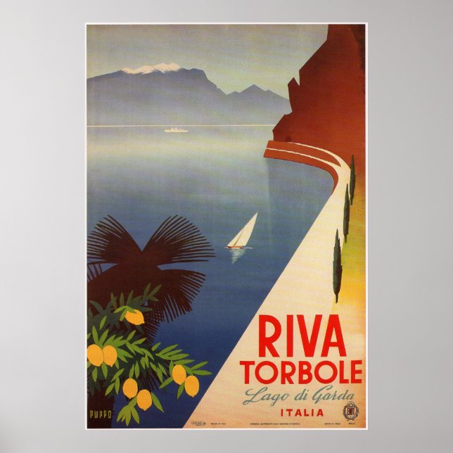 Riva Torbole, Lago di Garda Poster (Framsidan)