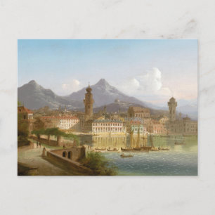 Riva vid Gardasjön Johann Wilhelm Jankowsky Vykort