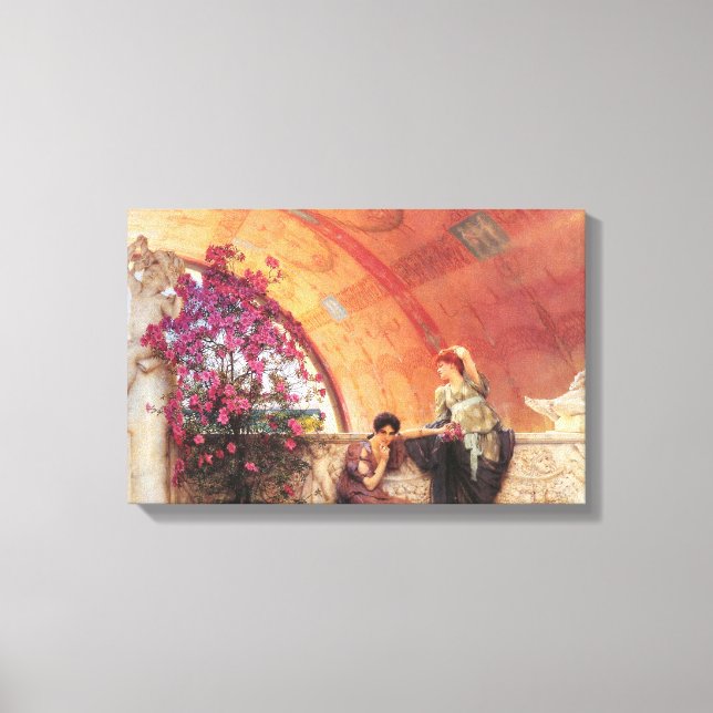 Rivaler i spelet Kärlek (av Alma-Tadema) Canvastryck (Framsida)
