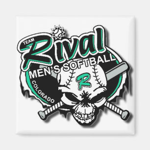 Rivaliserande softballmagnet för lag magnet