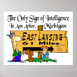 Rivalry Print Michigan State/Michigan Poster