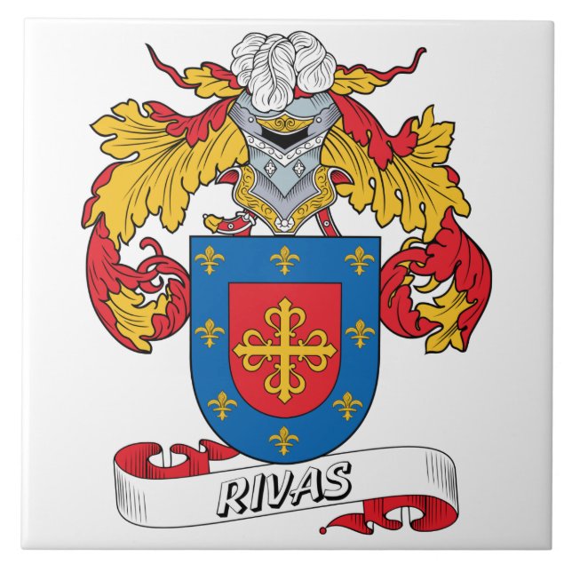 Rivas familjvapensköld kakelplatta (Framsidan)