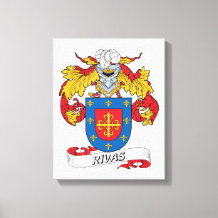 Rivas Family Crest Canvastryck