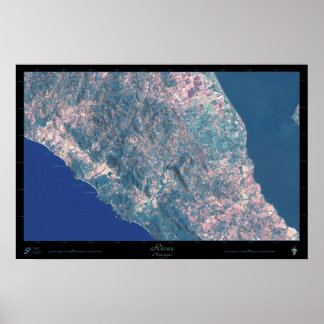 Rivas, Nicaragua satellit-affisch Poster