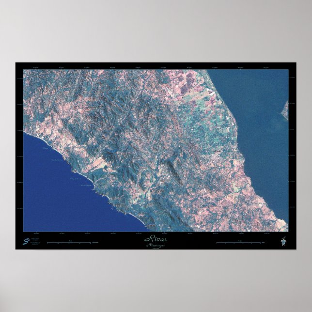Rivas, Nicaragua satellit-affisch Poster (Framsidan)
