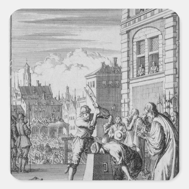 Riven Shield Fyrkantigt Klistermärke (Framsida)