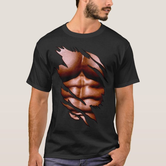 Riven sönder rolig klassiker för Abs T Shirt (Framsida)