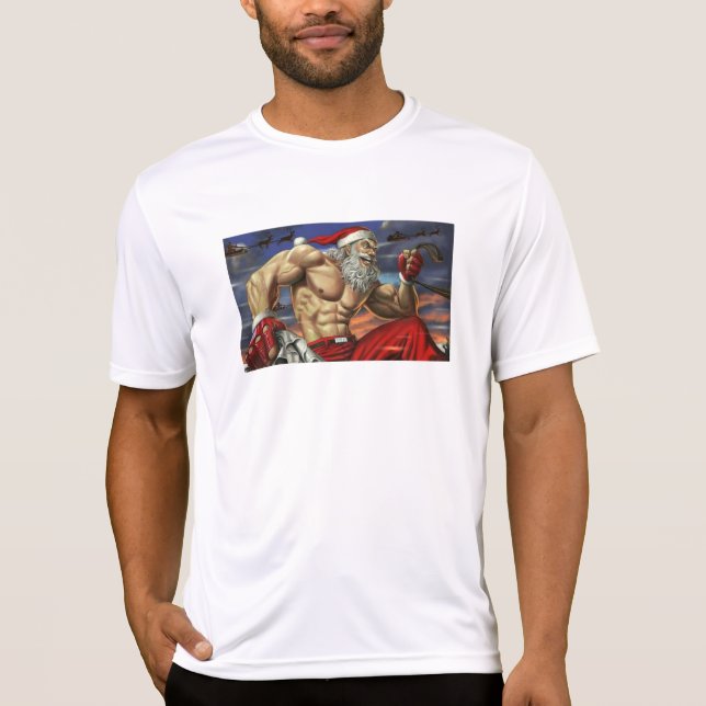 Riven sönder Santa vitt-skjorta T Shirt (Framsida)