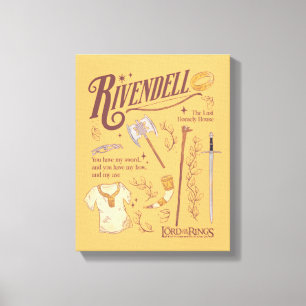RIVENDELL™ Akvarell Collage Grafik Canvastryck