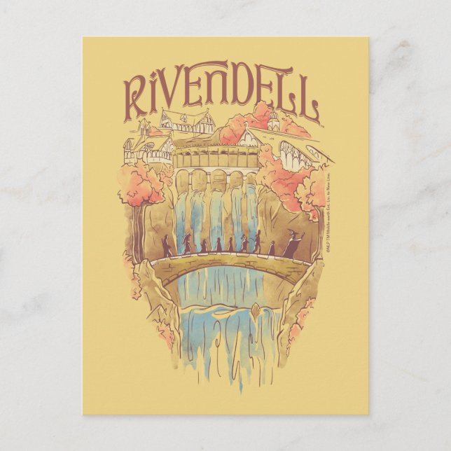 RIVENDELL™ Fellowship Vattenfärg Illustration Vykort (Framsida)