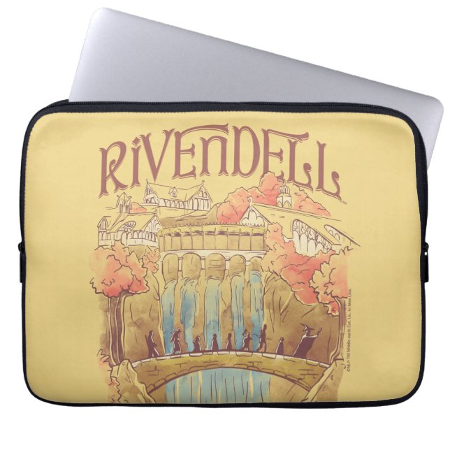 RIVENDELL™ Fellowship Watercolor Illustration Laptop Fodral (Framsidan)