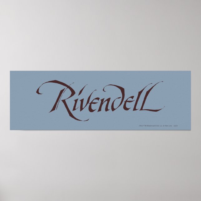 Rivendell Namn Solid Poster (Framsidan)