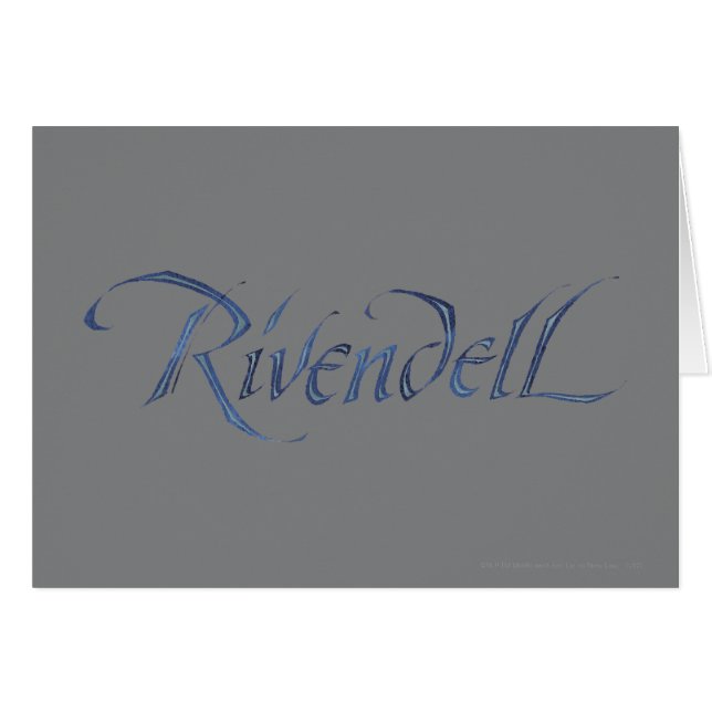 Rivendell Namn Textured Hälsningskort (Framsidan Horizontal)
