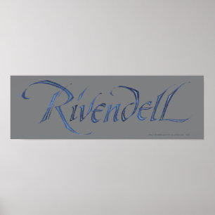 Rivendell Namn Textured Poster