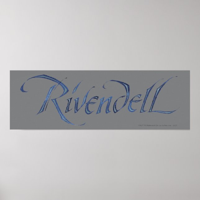Rivendell Namn Textured Poster (Framsidan)