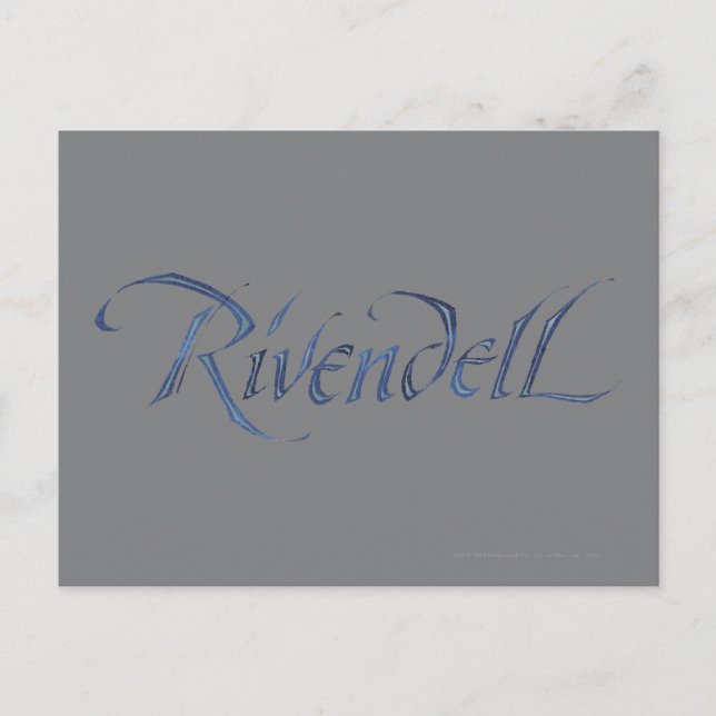 Rivendell Namn Textured Vykort (Framsida)