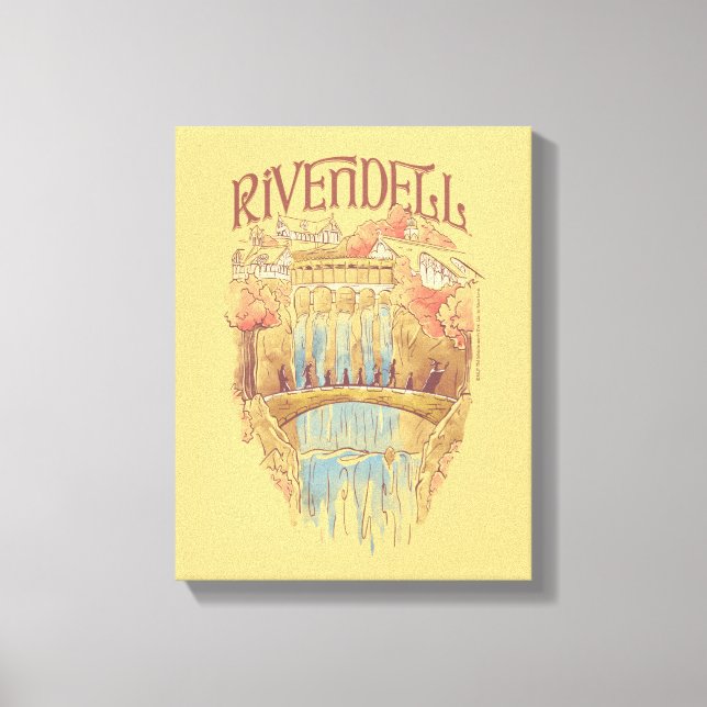 RIVENDELL™ Sällskapet Vattenfärg Illustration Canvastryck (Framsida)