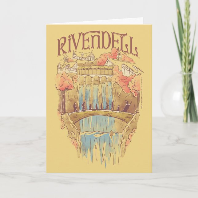RIVENDELL™ Sällskapet Vattenfärg Illustration Kort (Framsida)