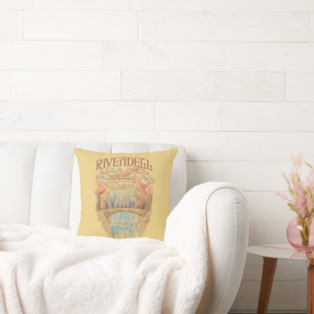 RIVENDELL™ Sällskapets akvarellillustration Kudde (Soffa)