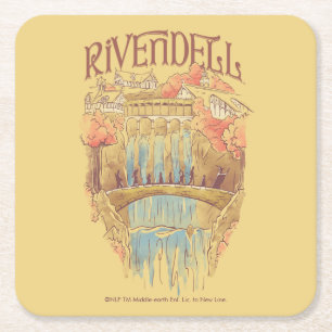 RIVENDELL™ Sällskapets akvarellillustration Underlägg Papper Kvadrat