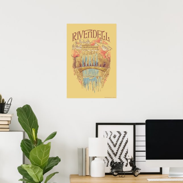 RIVENDELL™ Vattenfärgsillustration av Sällskapet Poster (Hemmakontoret)
