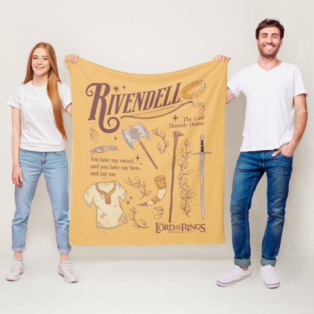 RIVENDELL™ Vattenfärgskollagegrafik Fleecefilt (På plats)