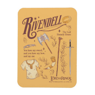 RIVENDELL™ Vattenfärgskollagegrafik Magnet