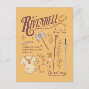 RIVENDELL™ Vattenfärgskollagegrafik Vykort
