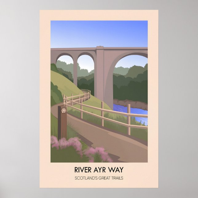 River Ayr Way Scotlands Great Trails Affisch (Framsidan)